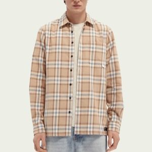 SCOTCH & SODA Lightweight Checked Organic Cotton Blend Shirt
